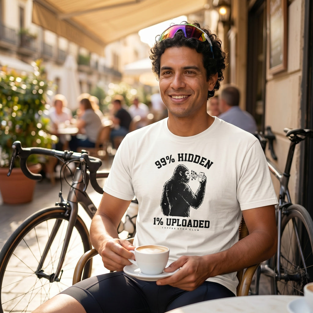 Sasquatch Hidden Cycling T-Shirt — White lifestyle