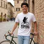 Feral Until Coffee T-Shirt — White lifestyle