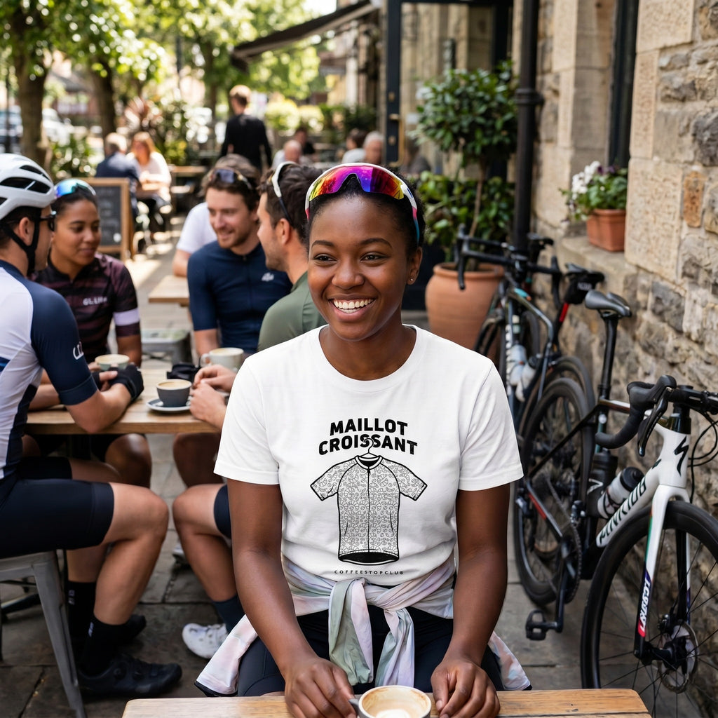 Maillot Croissant Cyclist T-Shirt — White lifestyle