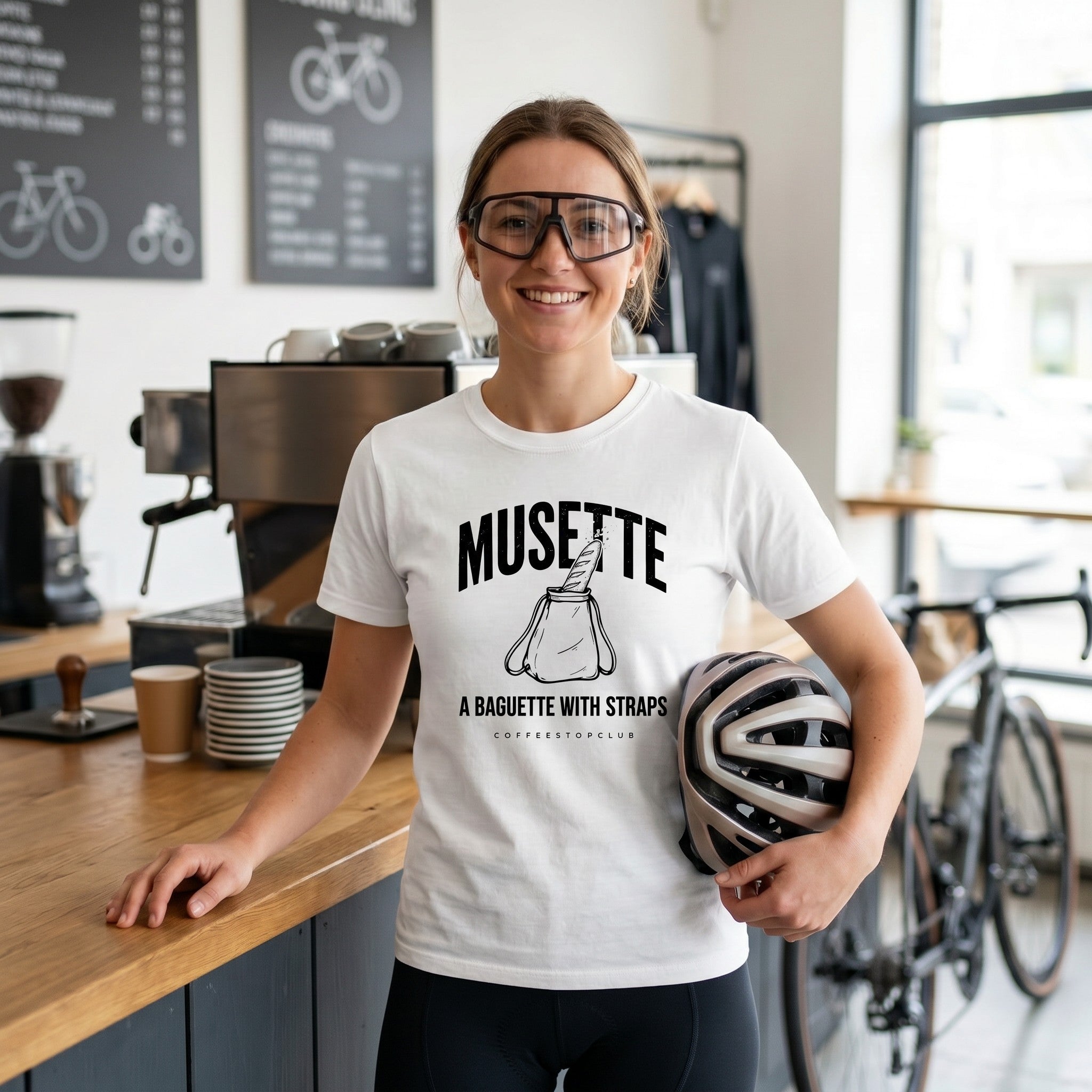 Mussette Bag Baguette T-Shirt — White lifestyle
