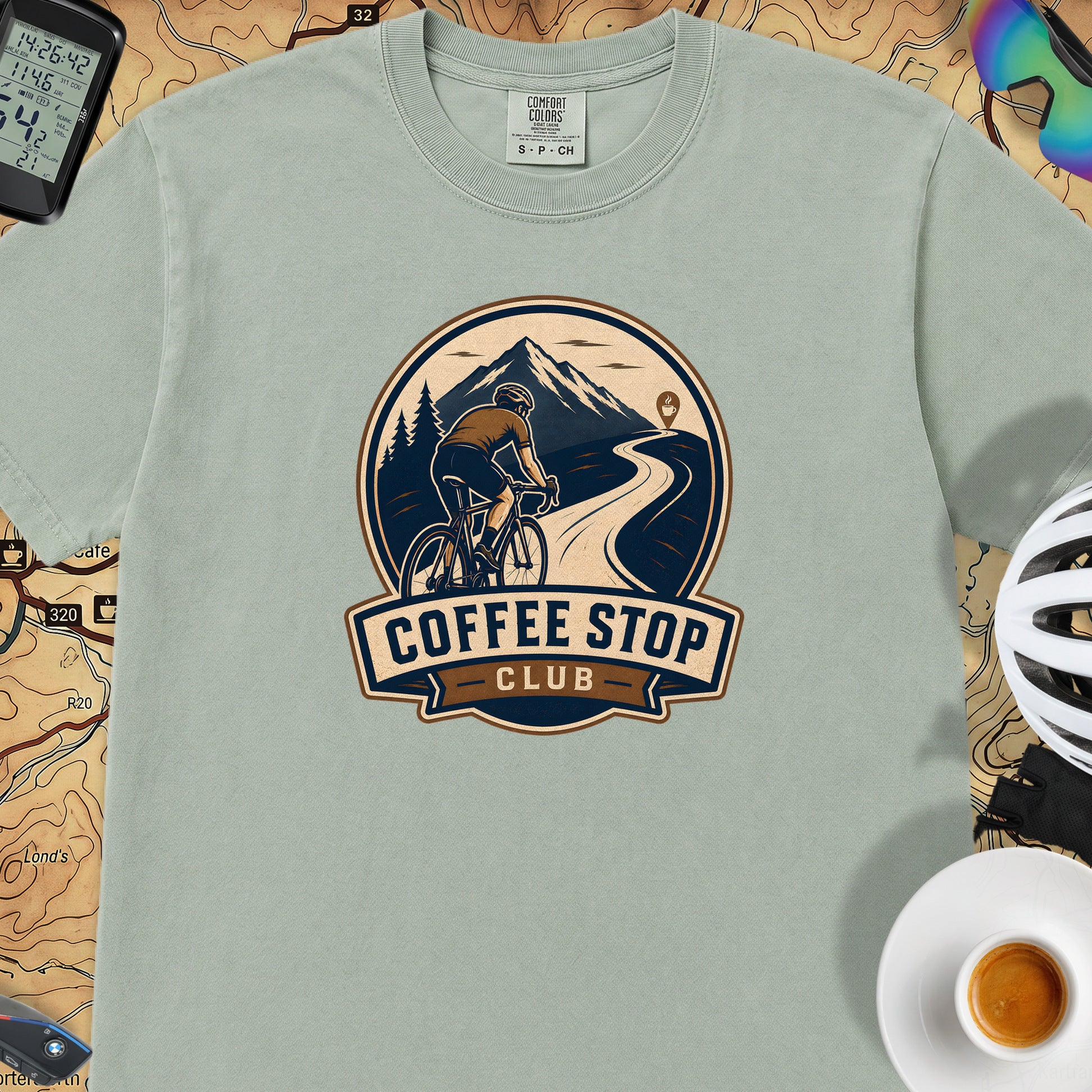 Coffee Stop Club Riders T-Shirt — Bay