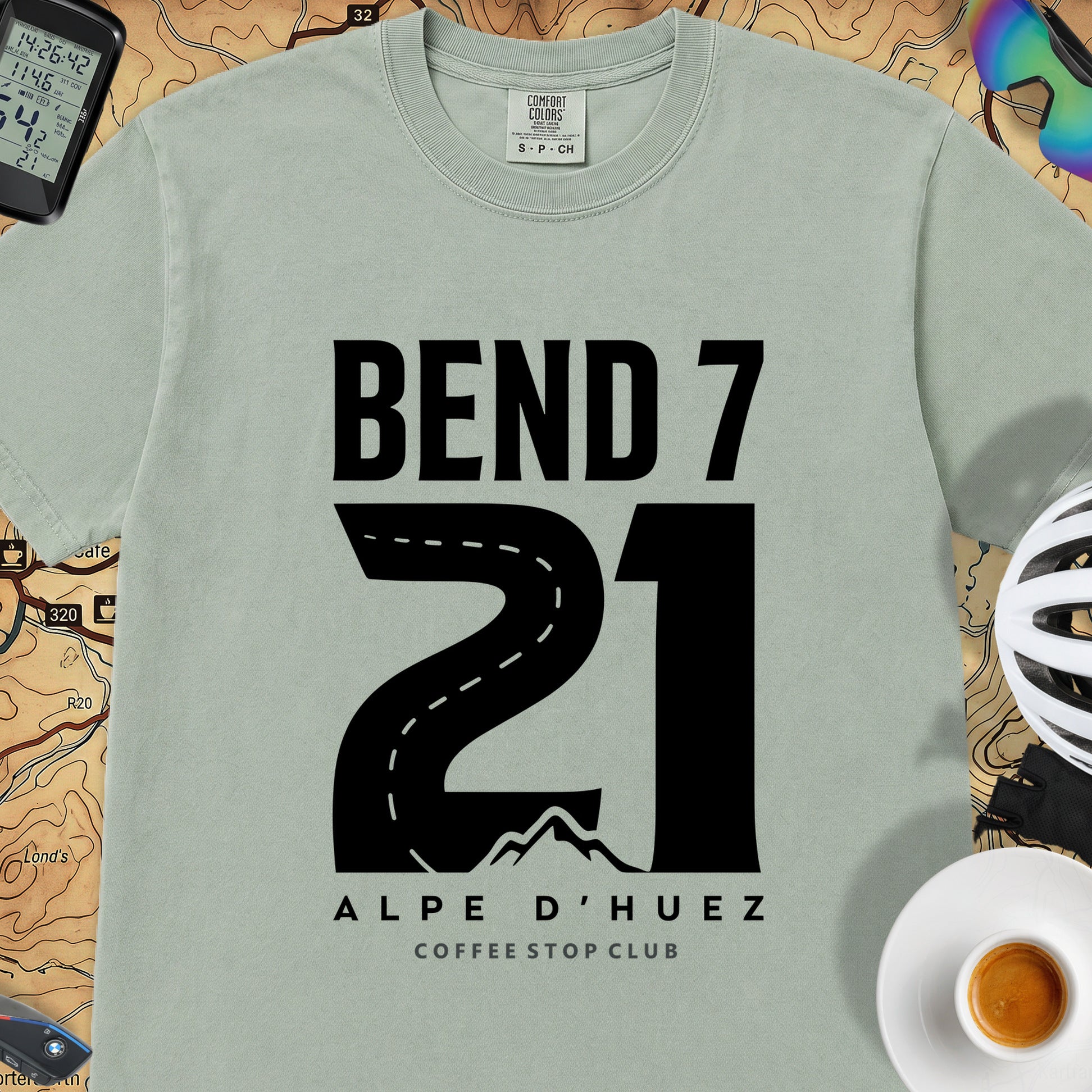 Bend 7 L'Alpe T-Shirt — Bay