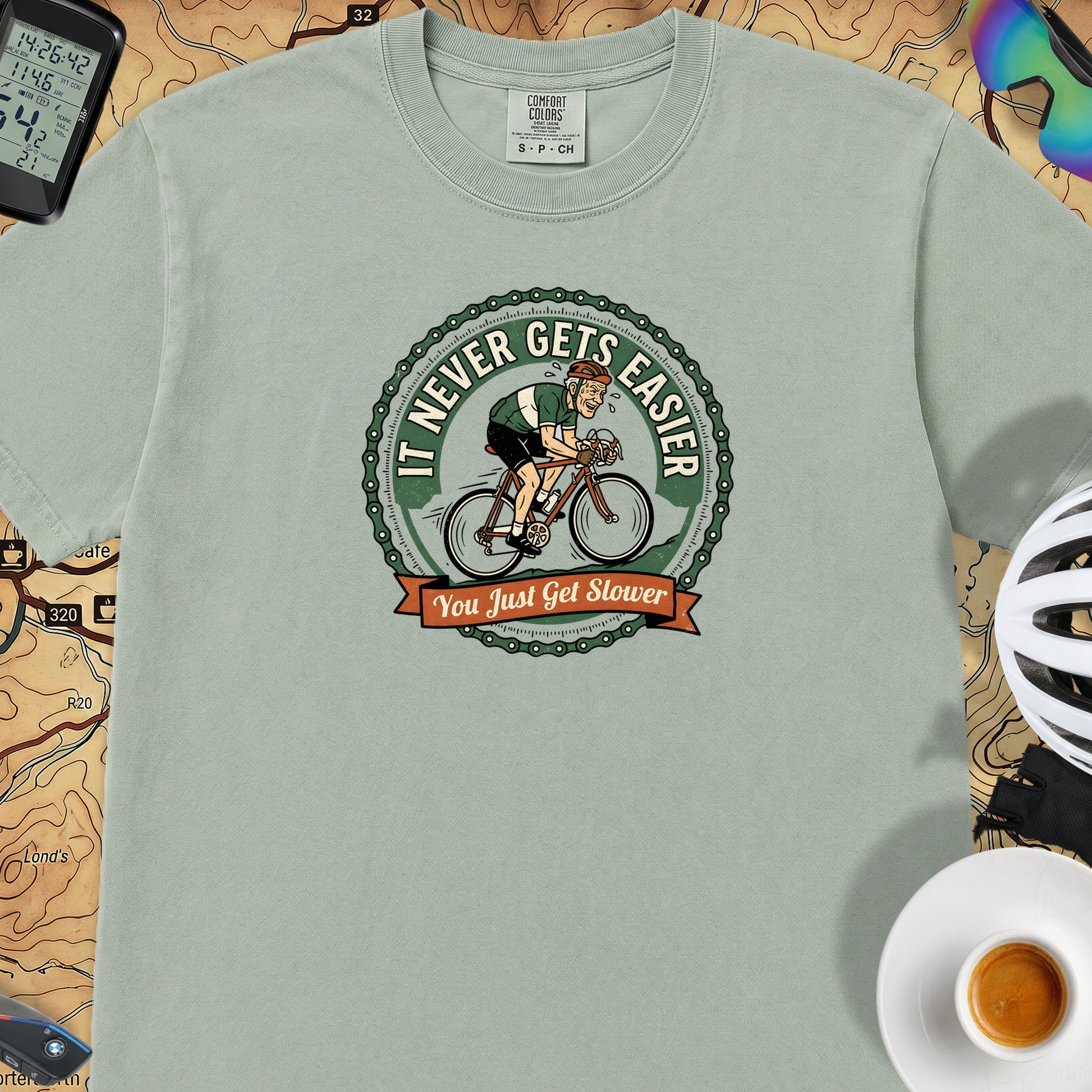 Never Gets Easier T-Shirt — Bay