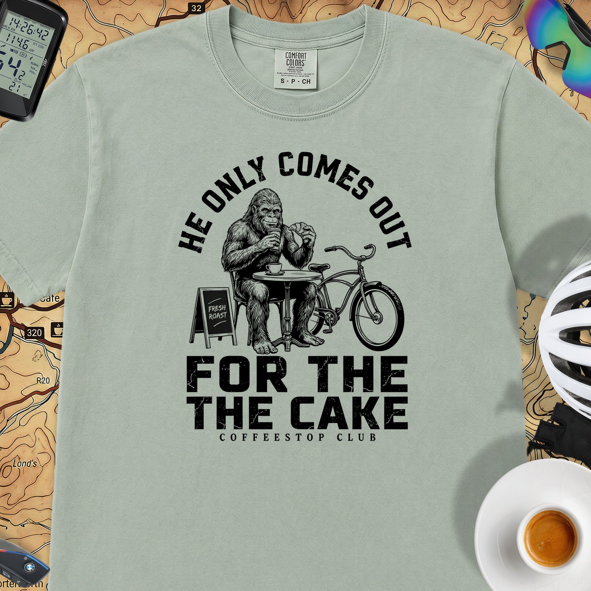 Only For The Cake Cyclist T-Shirt — Bay