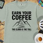 Earn Your Coffee Cycling T-Shirt — Bay