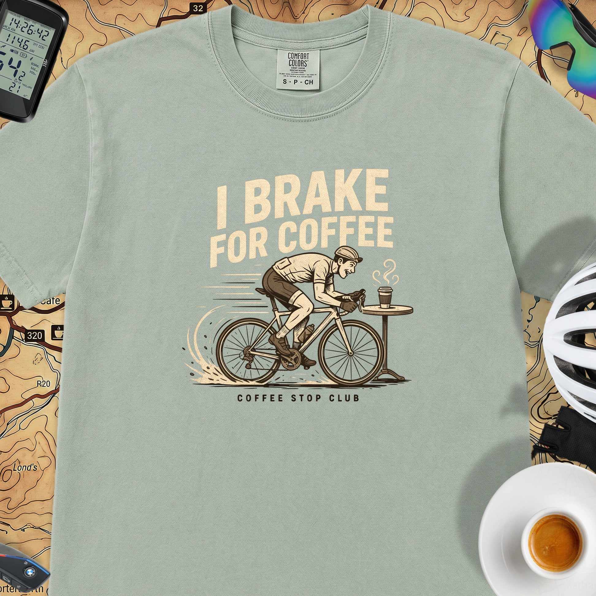 I Brake For Coffee  T-Shirt — Bay
