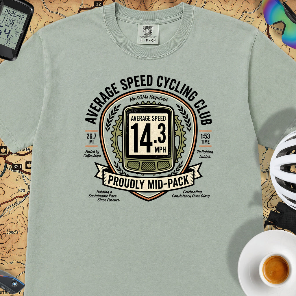 Average Speed Cycling T-Shirt — Bay