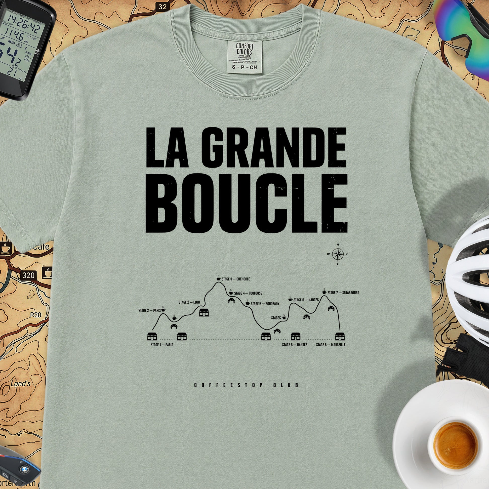 Grande Boucle TdF Cycling T-Shirt — Bay
