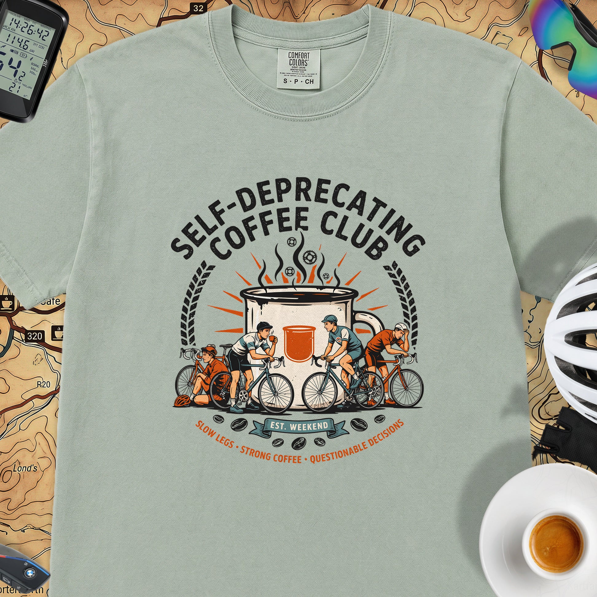 Self-Deprecating Cyclist T-Shirt — Bay