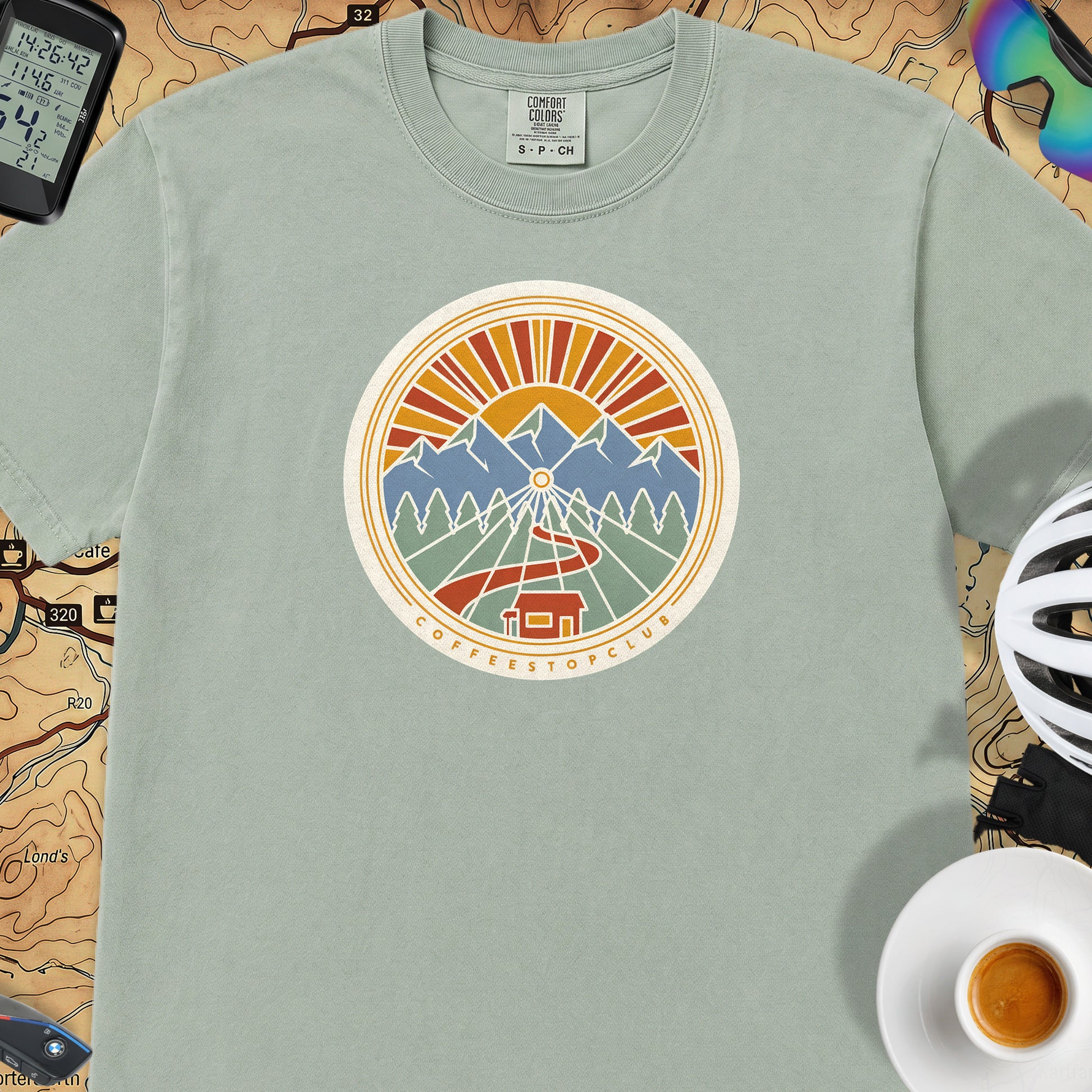 Wheel Base Cycling T-Shirt — Bay