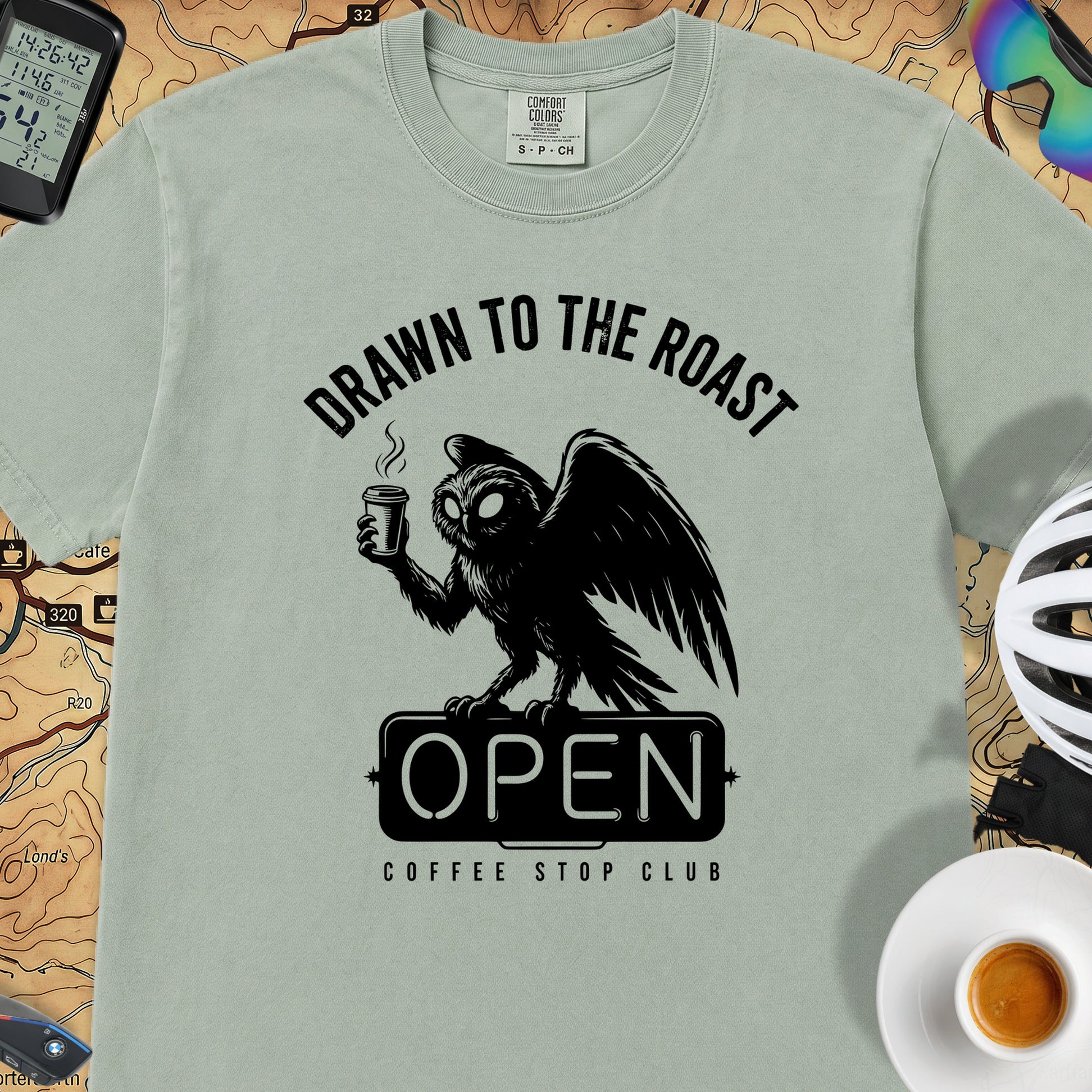 Drawn to the Roast Cycling T-Shirt — Bay