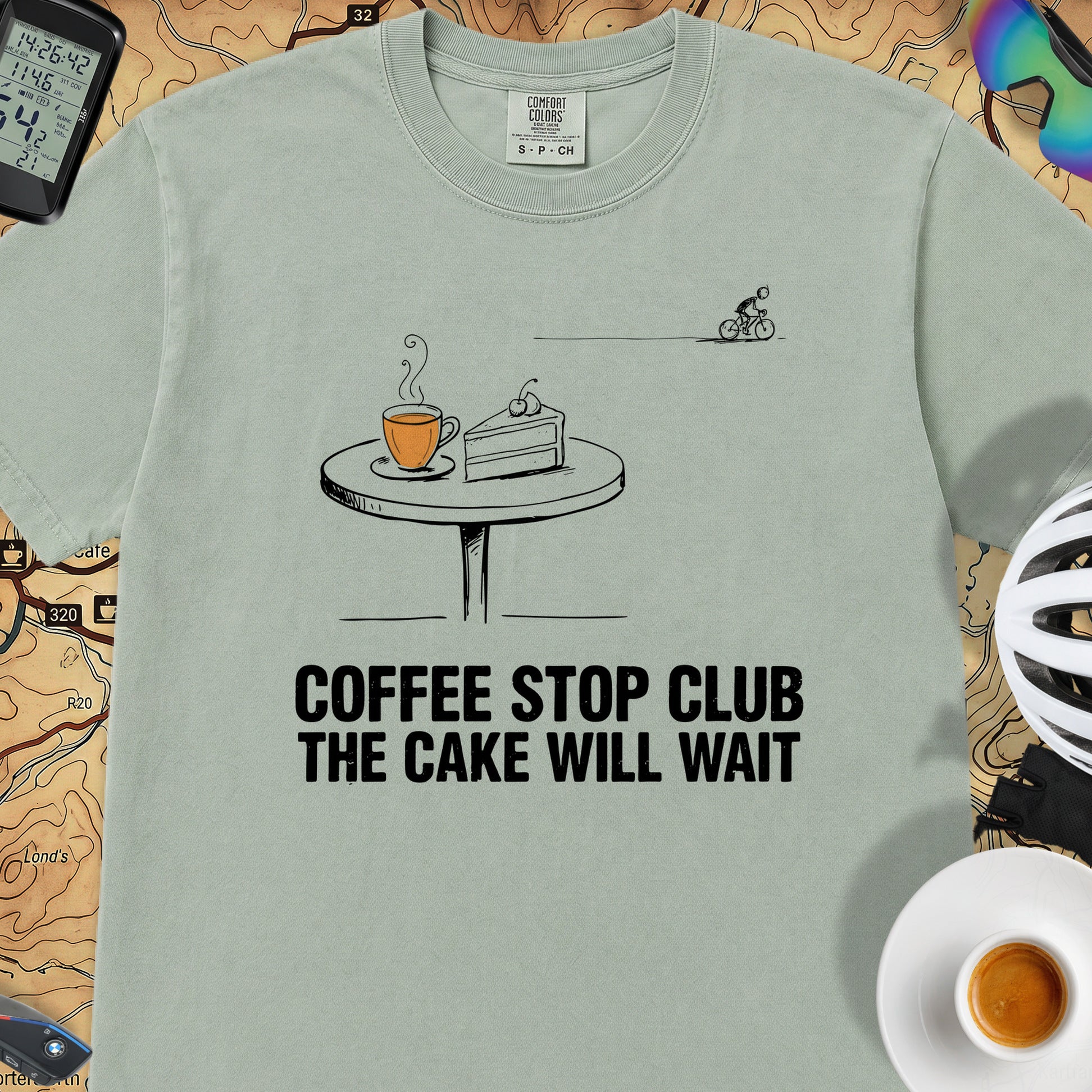 Cake Will Wait Cycling T-Shirt — Bay