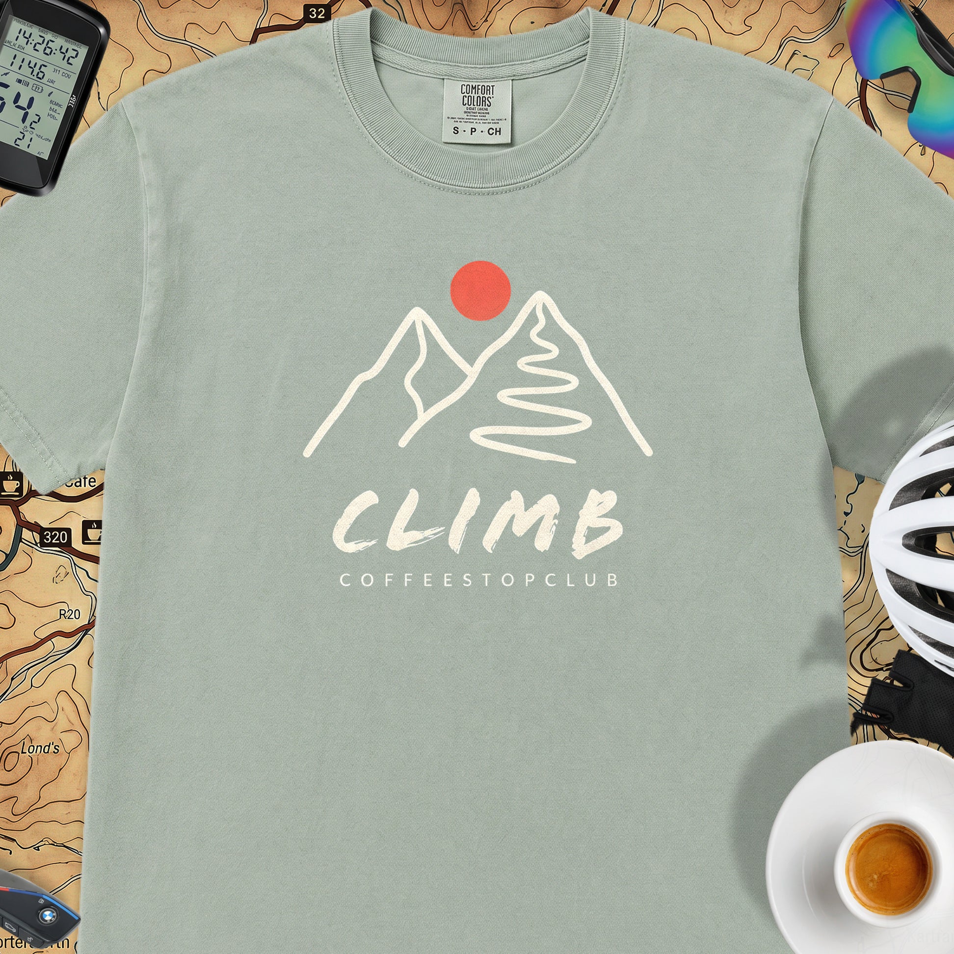 Climb Cycling T-Shirt — Bay