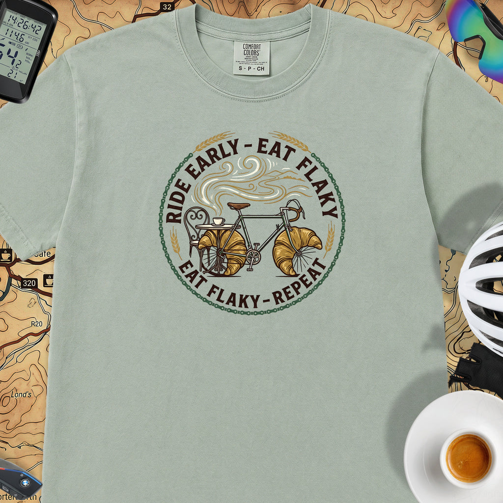 Ride Early Eat Flaky T-Shirt — Bay