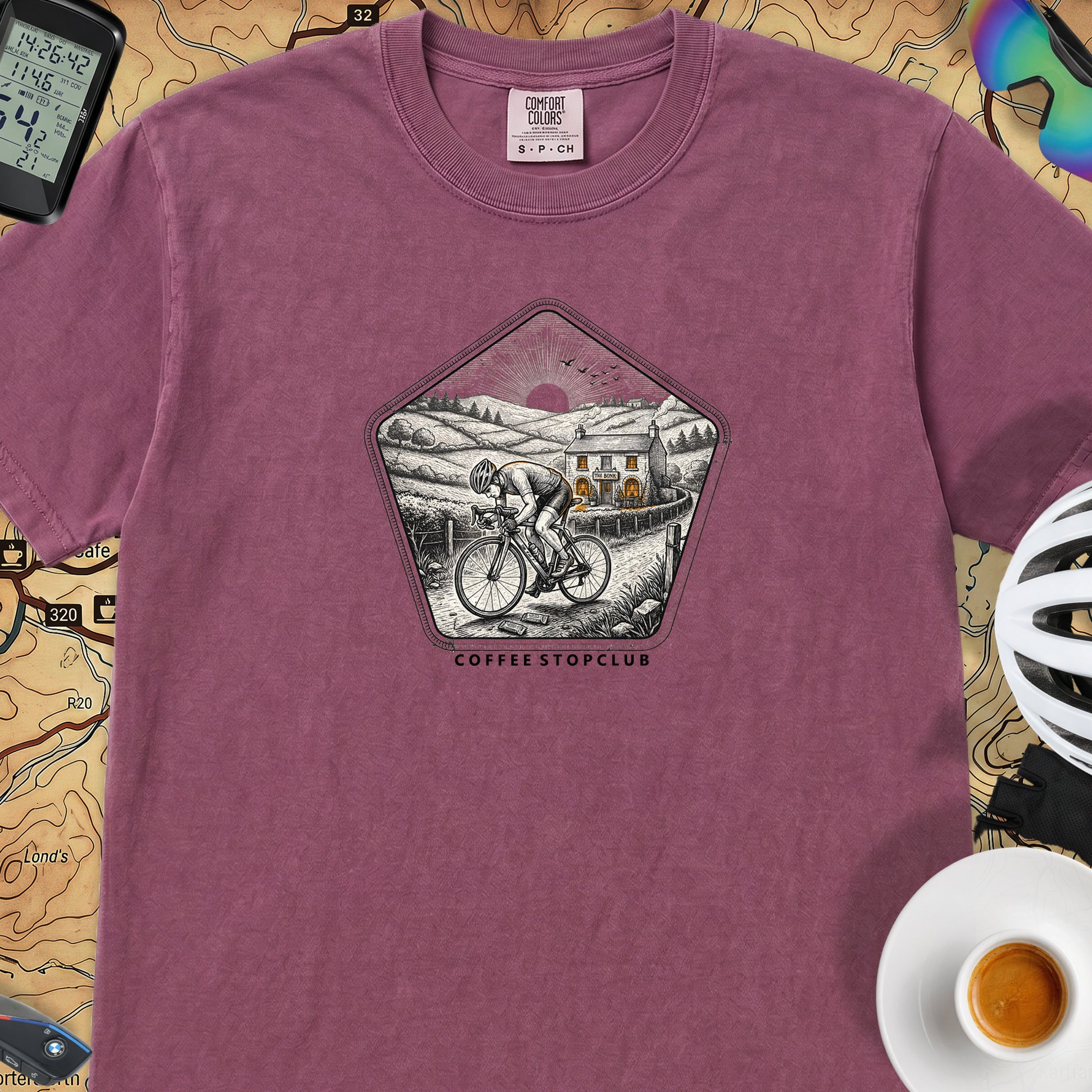 The Bonk Cyclist T-Shirt — Berry