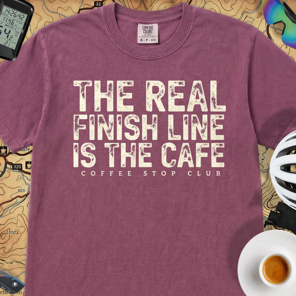 The Real Finish Line T‑Shirt — Berry