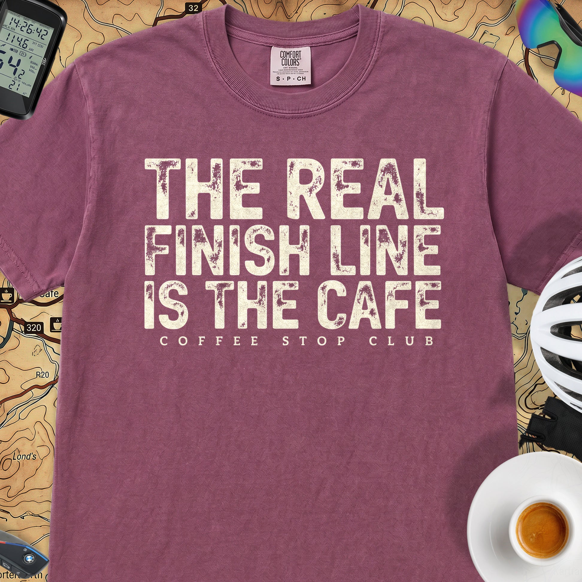 The Real Finish Line T‑Shirt — Berry