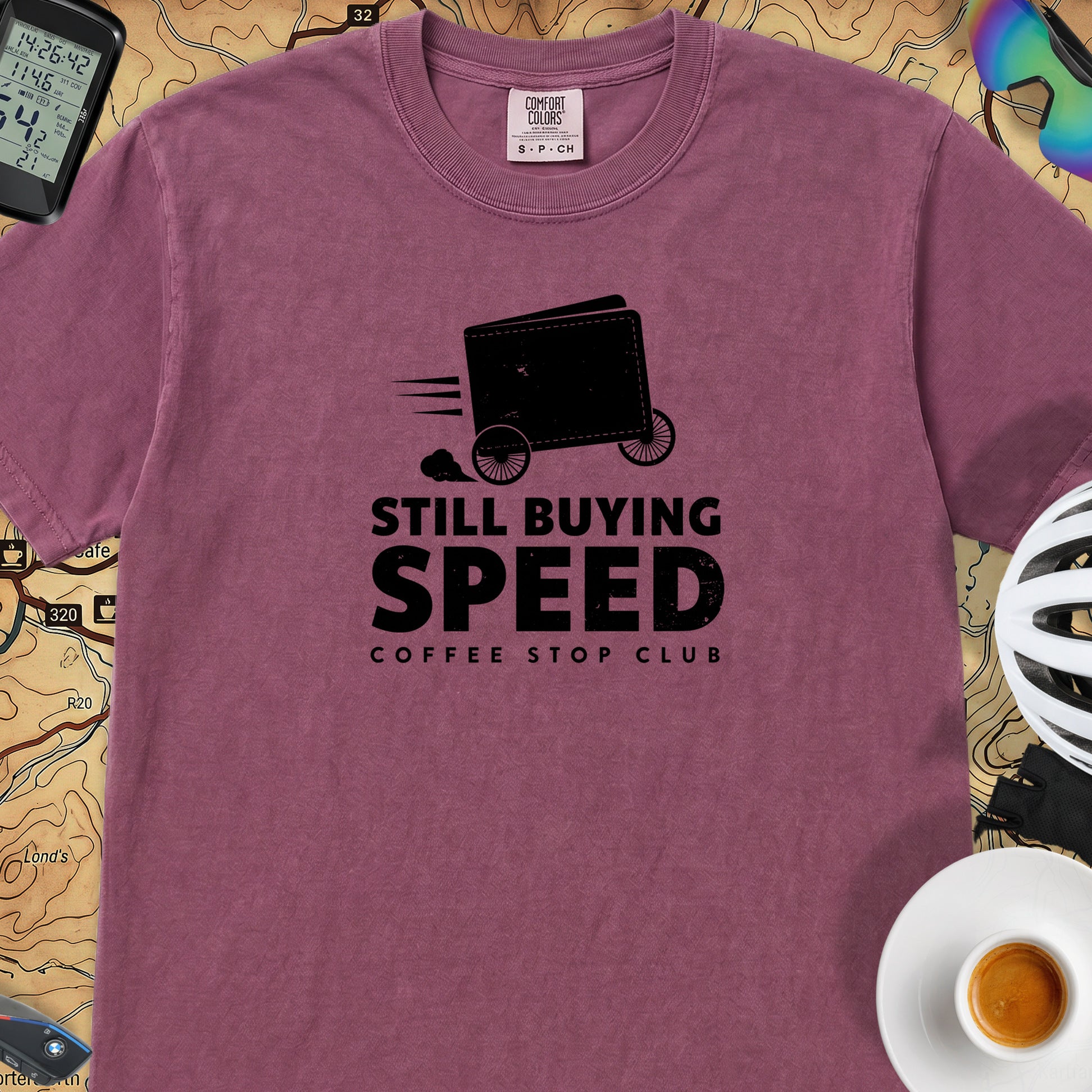 Still Buying Speed Cycling T-Shirt — Berry