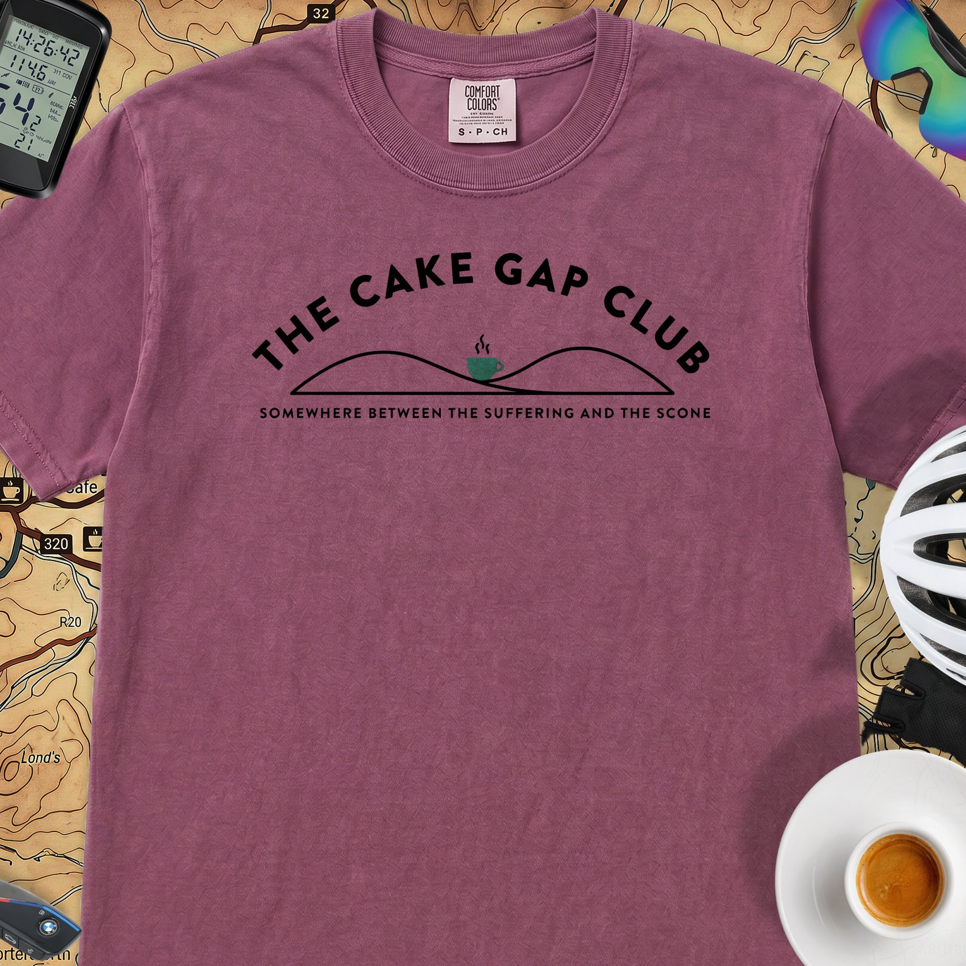 The Cake Gap Cyclist T-Shirt — Berry