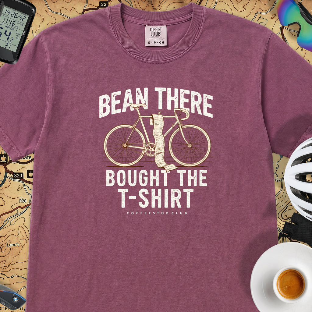 Bean There Cycling T-Shirt — Berry