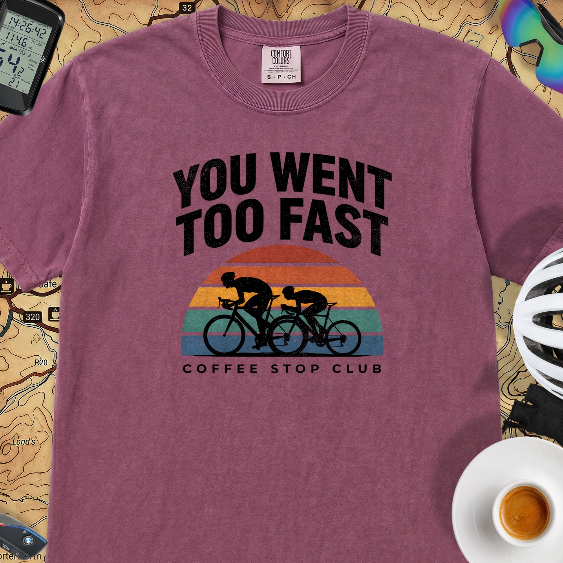 You Went Too Fast Cycling T-Shirt — Berry
