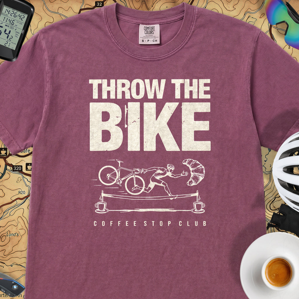 Throw The Bike Cycling T-Shirt — Berry