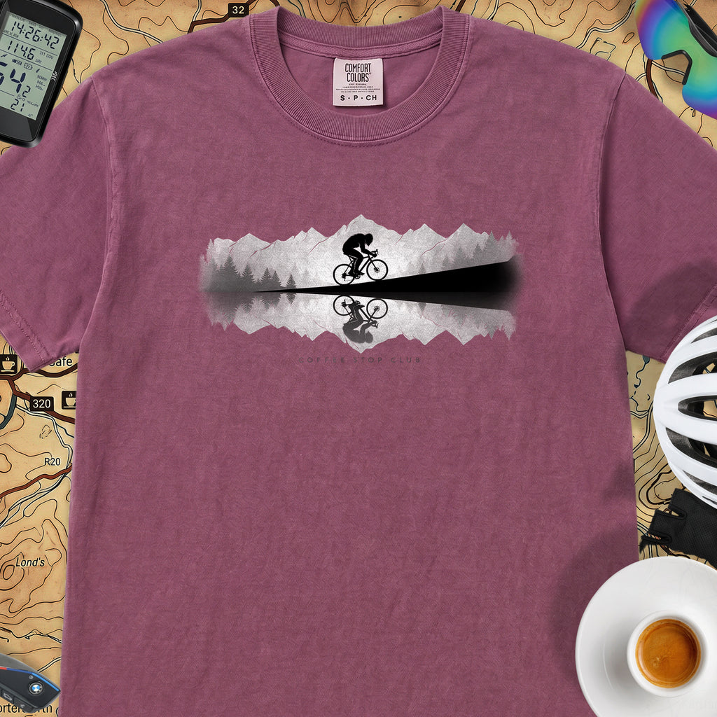 Sasquatch Reflection Cycling T-Shirt — Berry