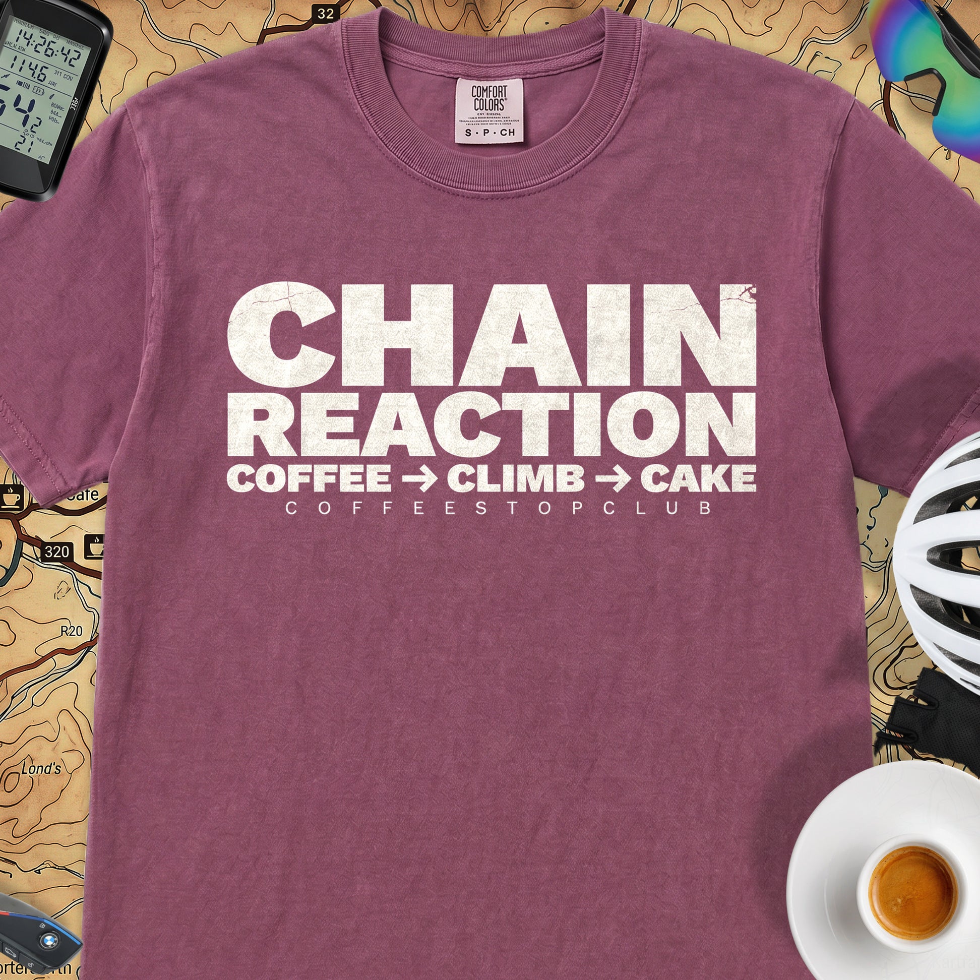 Chain Reaction T‑Shirt — Berry