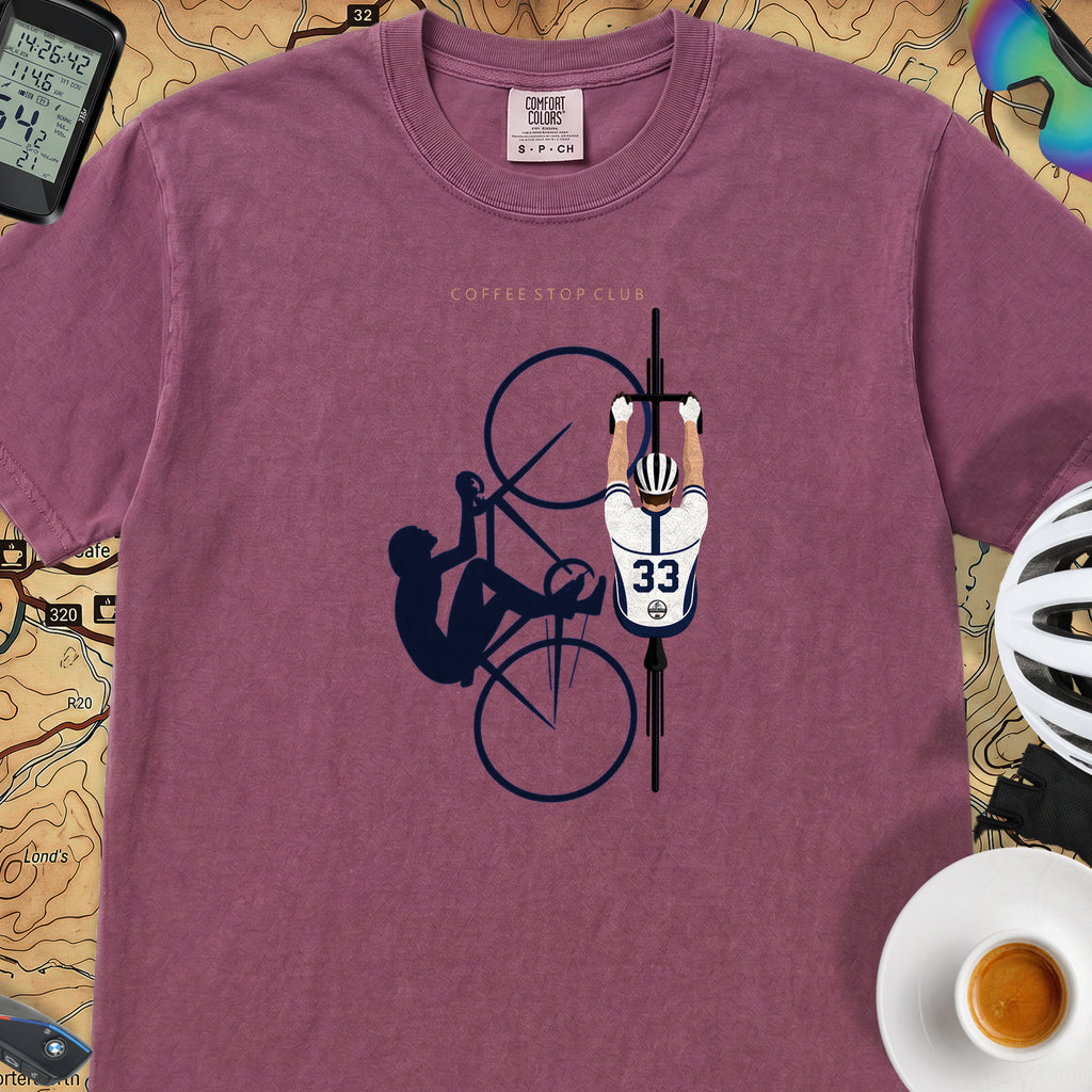 Cycling Silhouette T-Shirt — Berry