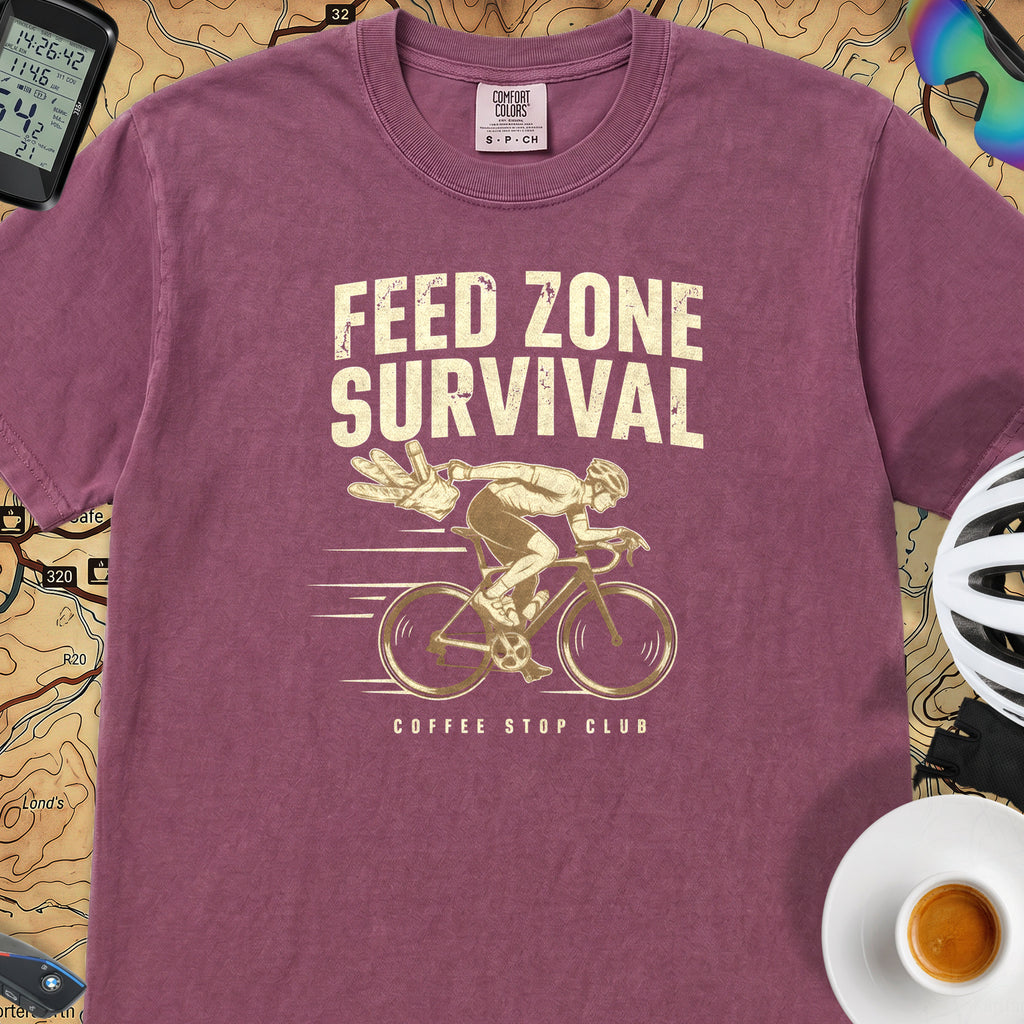 Feed Zone Survival Cycling T-Shirt — Berry