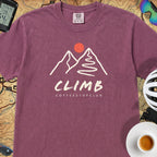 Climb Cycling T-Shirt — Berry