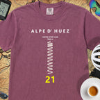 Alpe d'Huez Hairpin T-Shirt — Berry