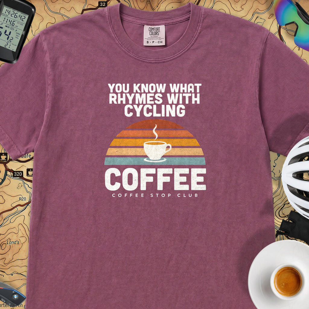 You Know What Rhymes With Cycling T-Shirt — Berry