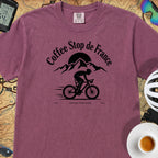 Coffee Stop de France T-Shirt — Berry