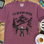 I'll Be In My Office Bike T‑Shirt — Berry