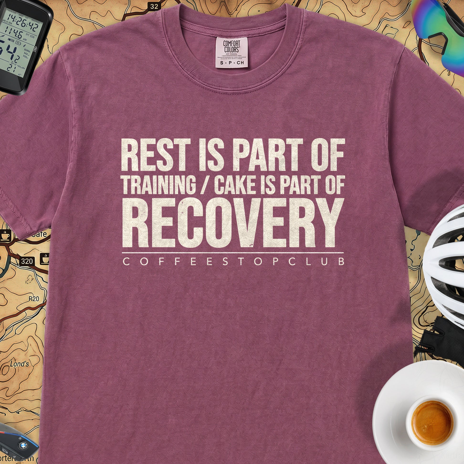 Rest is Recovery T‑Shirt — Berry