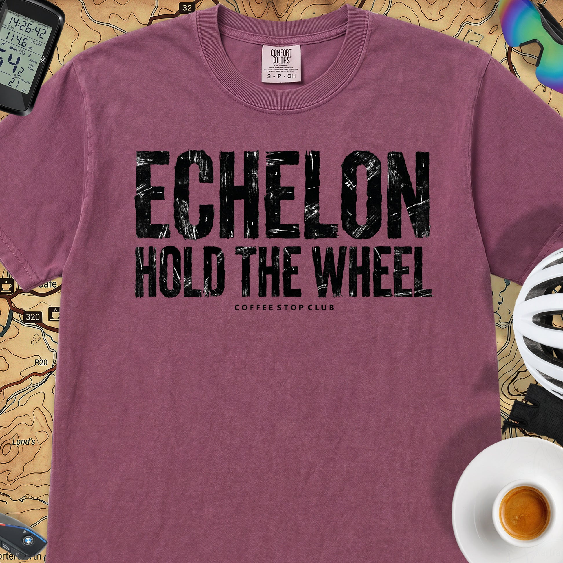 Echelon Hold the Wheel Tour T-Shirt — Berry