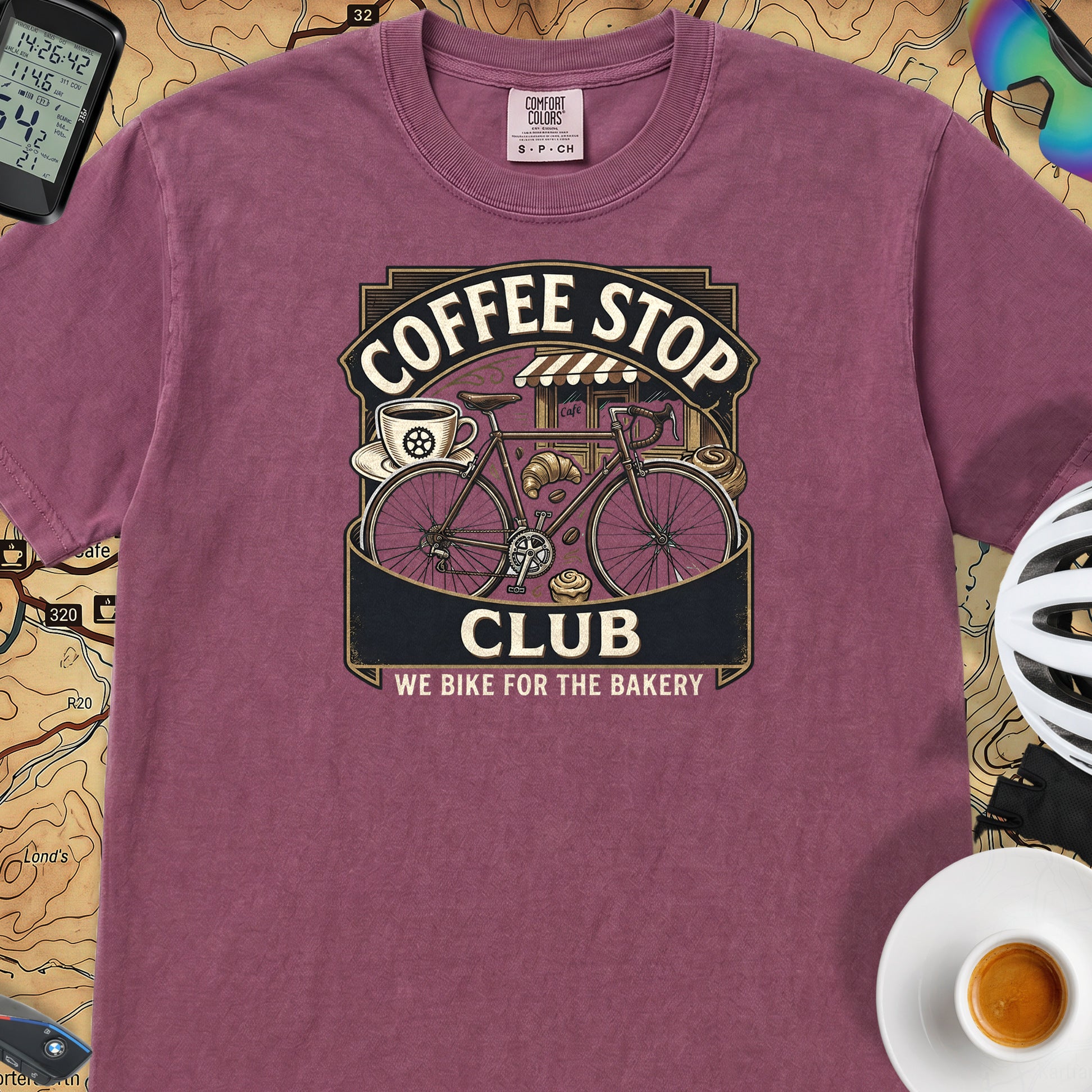 We Ride for the Bakery T-Shirt — Berry