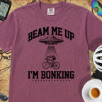 Beam Me Up Bonking Cycling T-Shirt — Berry