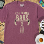"Life Behind Bars" Cycling T-Shirt — Berry