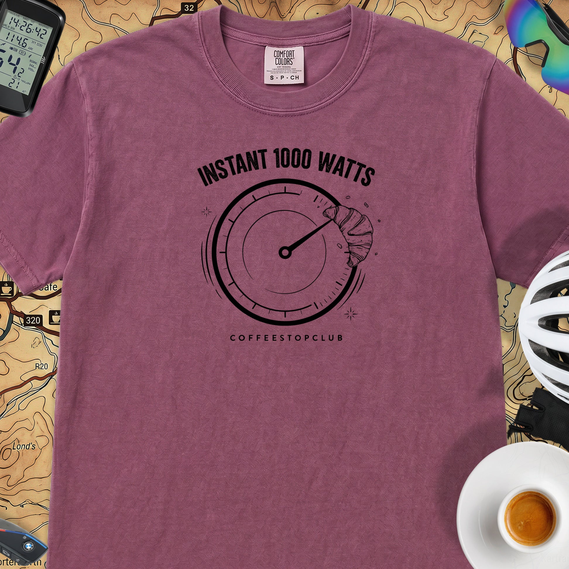 Instant 1,000 Watts Cycling T-Shirt — Berry