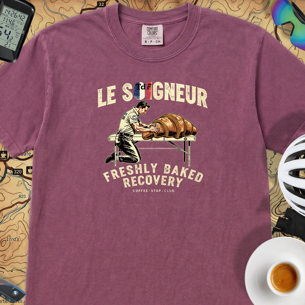 Soigneur Recovery TdF Cycling T-Shirt — Berry