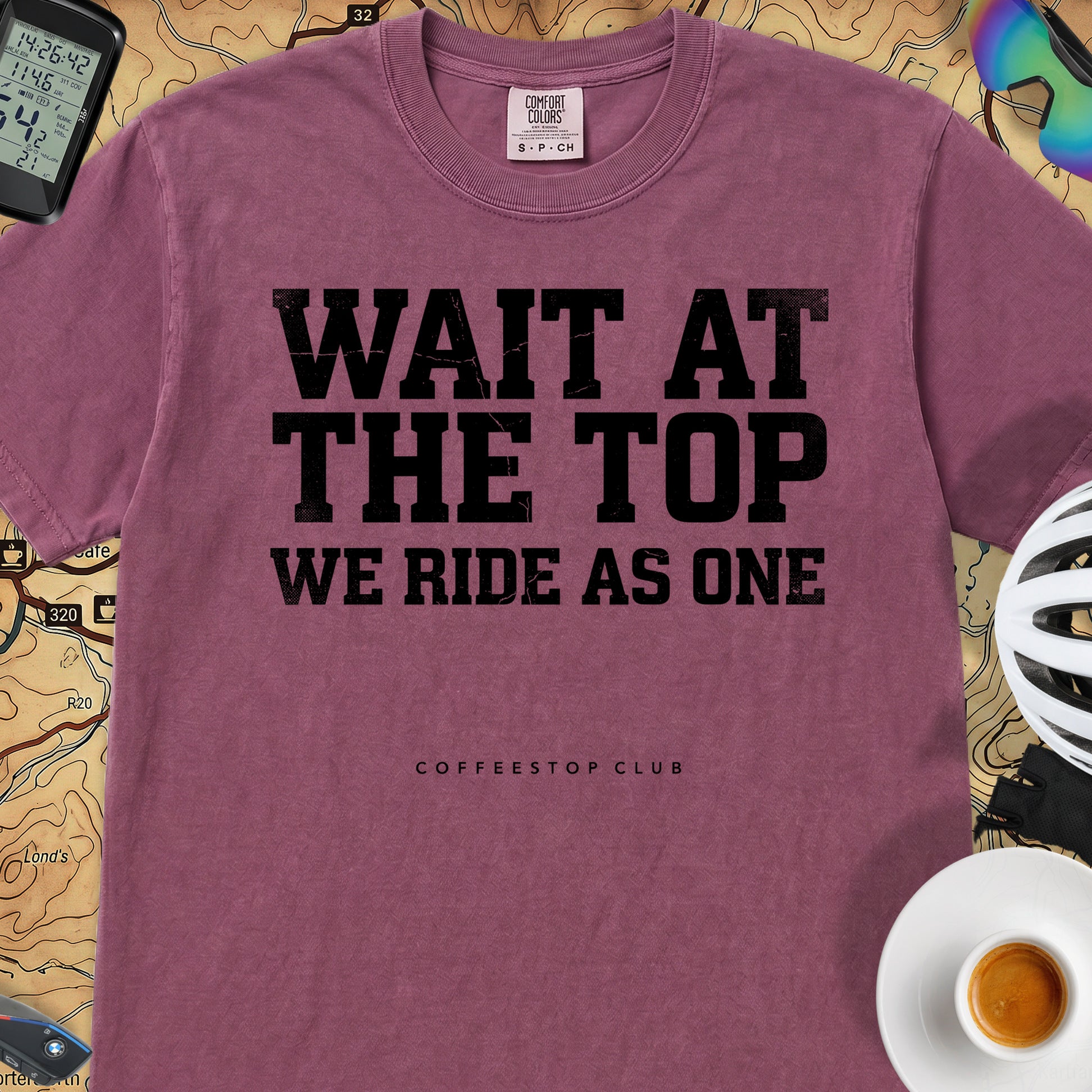 Wait at the Top T‑Shirt — Berry