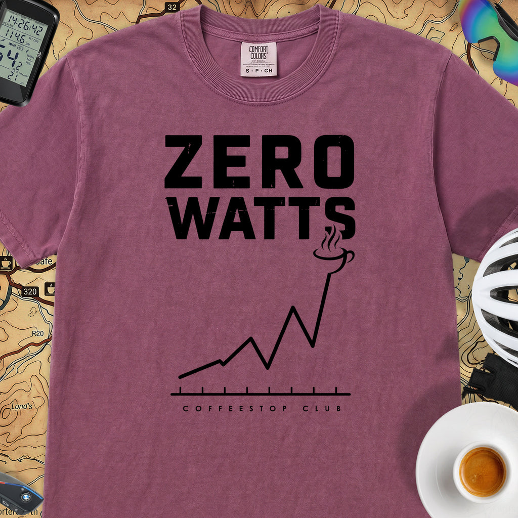 Zero Watts Cycling T-Shirt — Berry