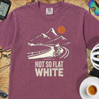 Not So Flat White Retro T-Shirt — Berry