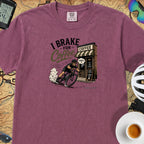 I Brake For Coffee T-Shirt — Berry