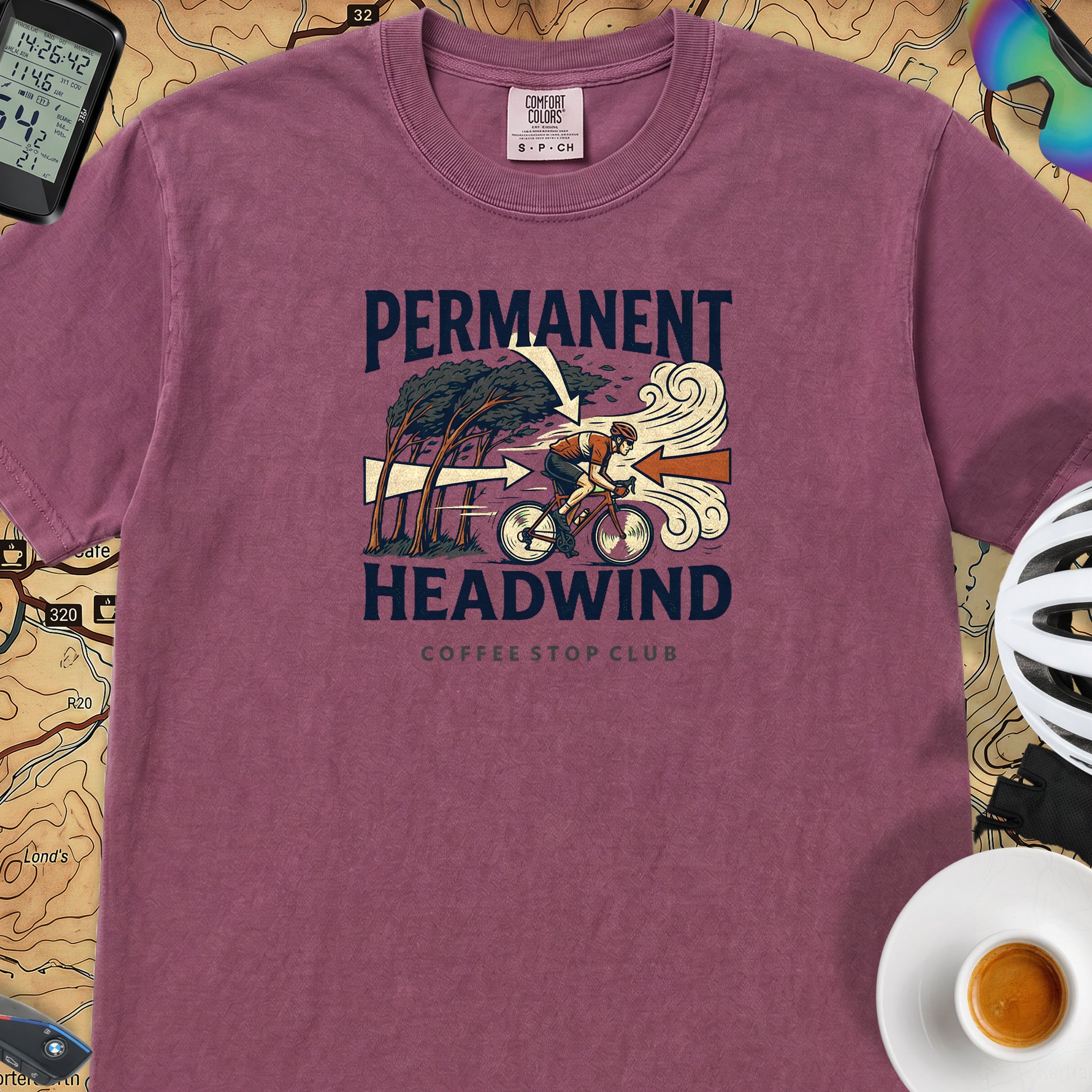 Permanent Headwind T-Shirt — Berry