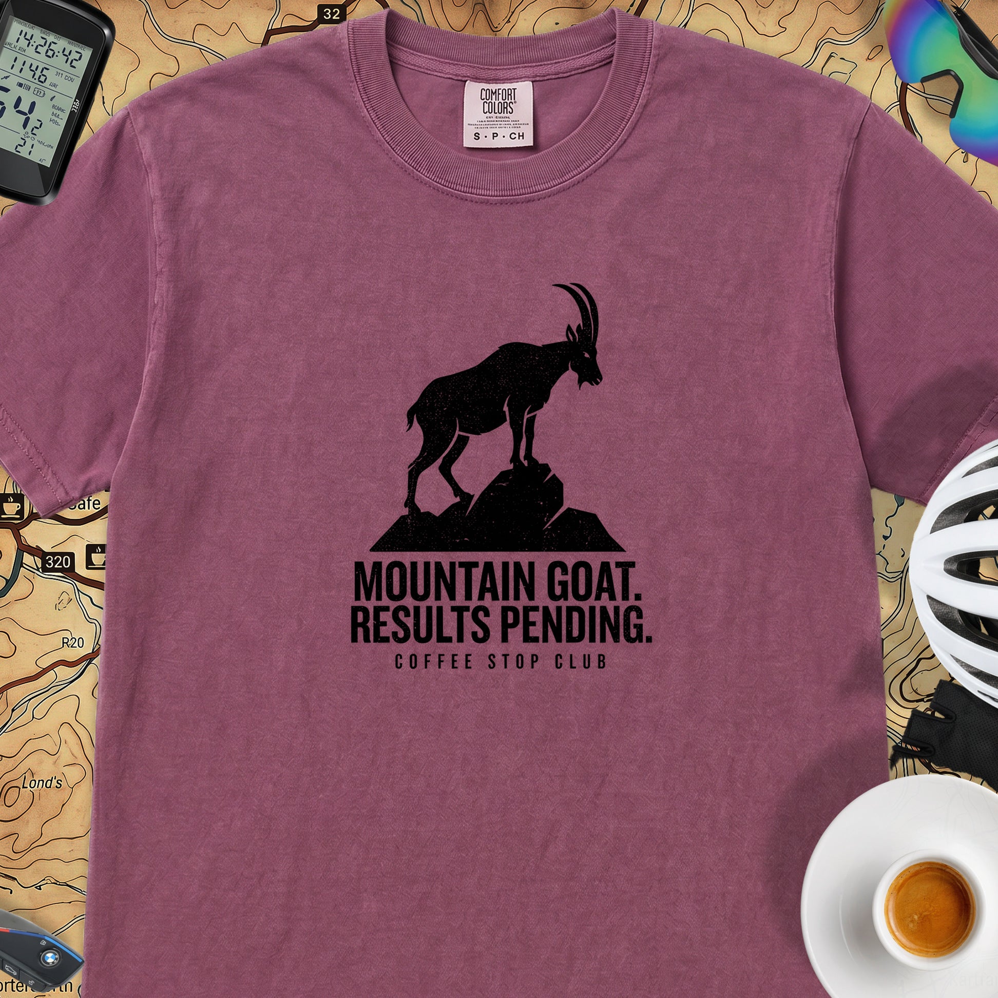 Mountain Goat Cycling T-Shirt — Berry