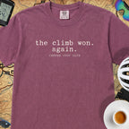 The Climb Won Cycling T‑Shirt — Berry