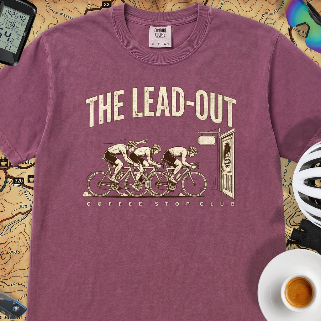 The Lead Out Cycling T-Shirt — Berry